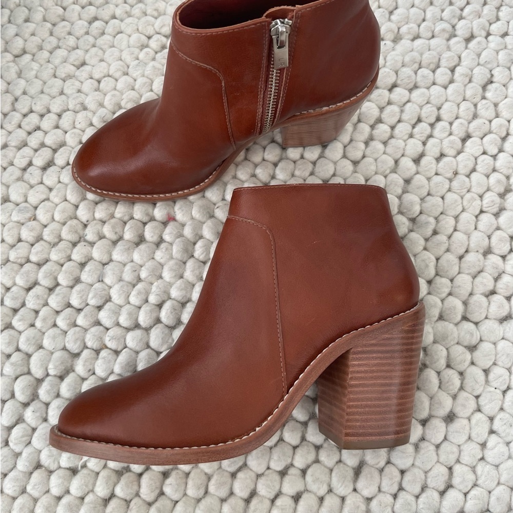 Loeffler Randall Brown Leather Ankle Boots
